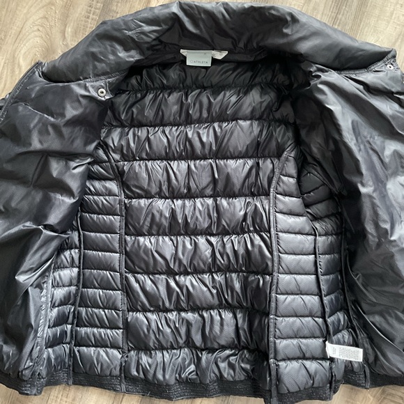 Athleta Downalicious Deluxe Puffer Jacket Goose Down Quilted Black - Picture 2 of 6